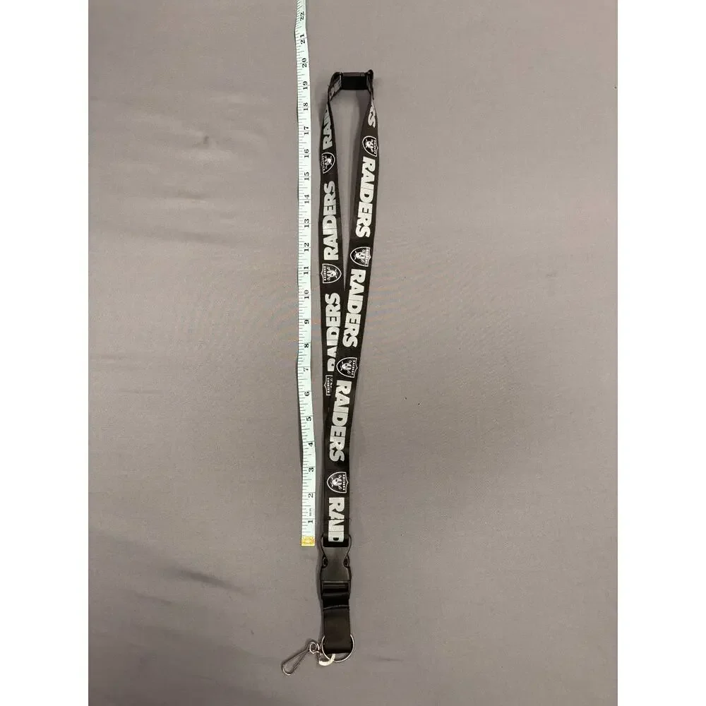 LAS VEGAS RAIDERS NFL FOOTBALL TEAM BADGE HOLDER BREAKAWAY LANYARD